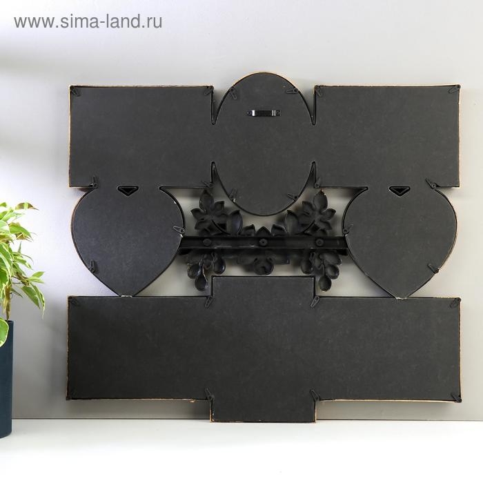 Фоторамка пластик на 8 фото 10х10, 10х15 см Фоторамка пластик на 8 фото 10х10, 10х15 см "Оливки" золото 43х48х2 см