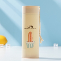 Бутылка для воды стеклянная &laquo;Кактус&raquo;, 420 мл, h=19,5 см, цвет и рисунок МИКС