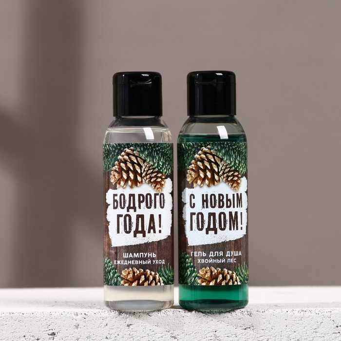 Подарочный набор косметики «Богатства и успеха», гель для душа и шампунь для волос, 2 х 100 мл, Новый Год Подарочный набор косметики «Богатства и успеха», гель для душа и шампунь для волос, 2 х 100 мл, Новый Год
