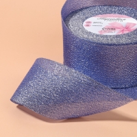 Лента парчовая, 50 мм, 23 ± 1 м, цвет синий №037 Лента парчовая, 50 мм, 23 ± 1 м, цвет синий №037