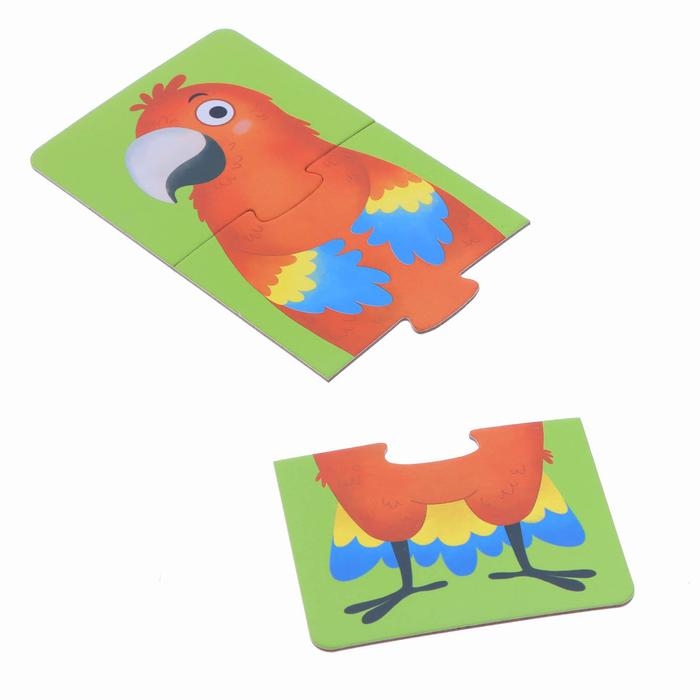 Пазлы 3 в 1 &laquo;Собирай и меняй: Животные&raquo;, 9 пазлов, 27 деталей