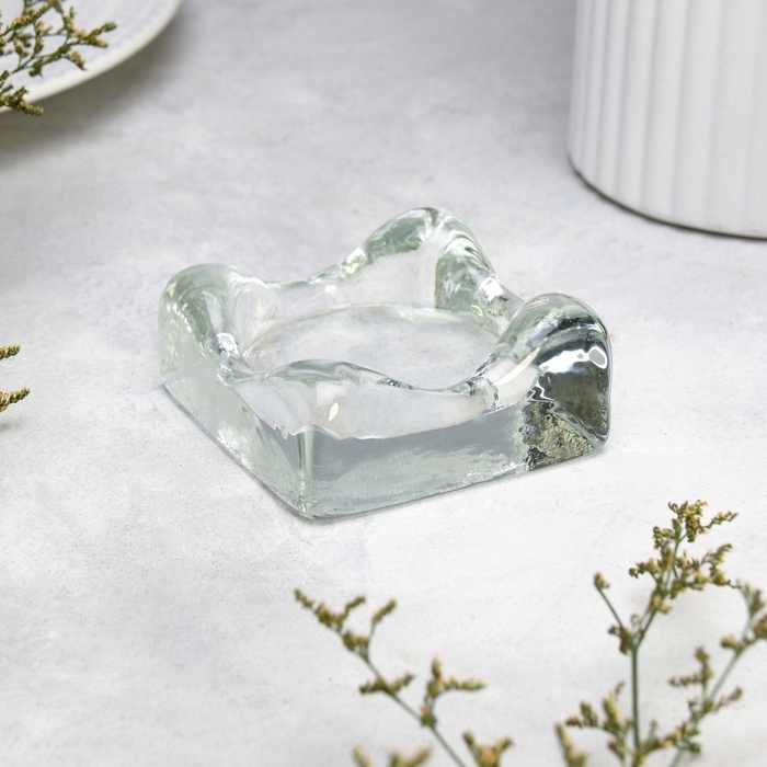 Подсвечник-квадрат Подсвечник-квадрат "Кватра-1", 8х8х3,5 см, с углубленным диаметром 6 см