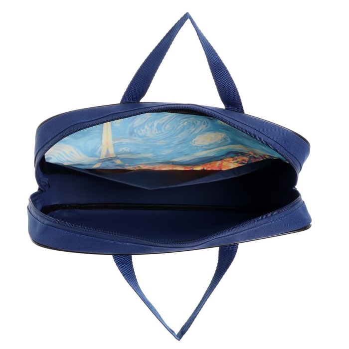 Папка с ручками текстильная А4, 350 х 270 х 70 мм, Calligrata Папка с ручками текстильная А4, 350 х 270 х 70 мм, Calligrata "Париж"