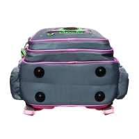 Рюкзак школьный 40 х 33 х 15 см, эргономичная спинка, Across 410, серый/розовый ACR23-410-1