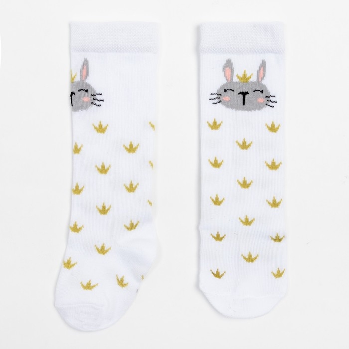 Гольфы Крошка Я &laquo;Зайчик&raquo; 8-10 см, цвет белый