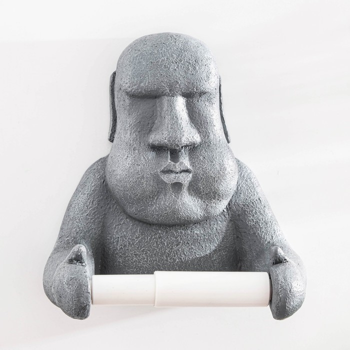 Держатель для туалетной бумаги Держатель для туалетной бумаги "Моаи" 20х20х13см