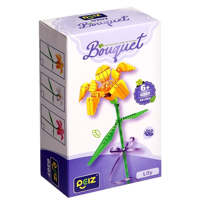 Конструктор Букет «Лилия», 89 деталей Конструктор Букет «Лилия», 89 деталей