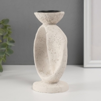 Подсвечник гипс, металл на 1 свечу "Абстракция. Лента" d=3,8 см 7,5х10х16,5 см Подсвечник гипс, металл на 1 свечу "Абстракция. Лента" d=3,8 см 7,5х10х16,5 см