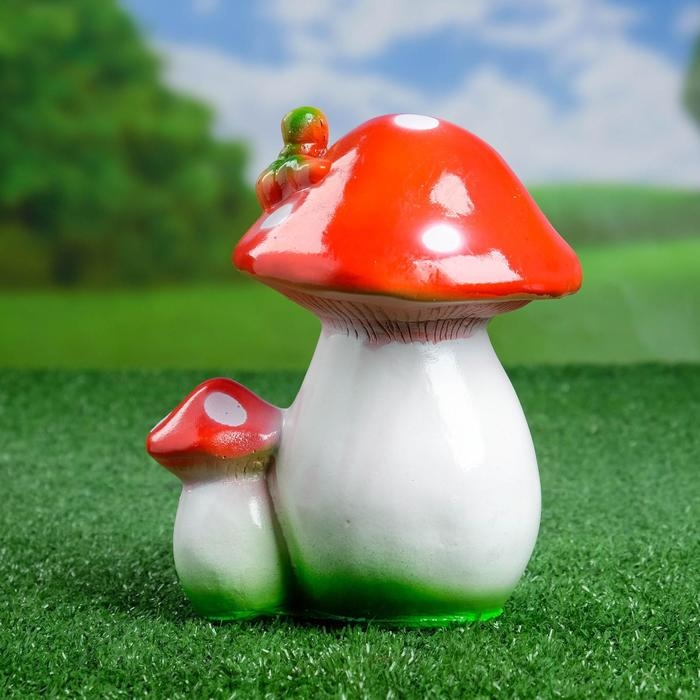 Садовая фигура Садовая фигура "Два мухомора" 19х16х13см