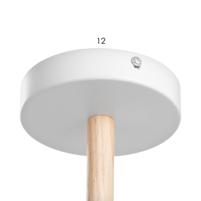 Люстра Люстра "Паула" 3х60Вт Е27 Белый, дерево 58х58х30см