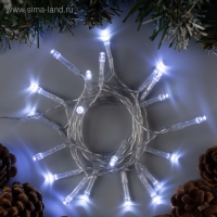 Гирлянда «Нить» 2 м, IP20, прозрачная нить, 20 LED, свечение белое, 2 режима, AAх3 Гирлянда «Нить» 2 м, IP20, прозрачная нить, 20 LED, свечение белое, 2 режима, AAх3