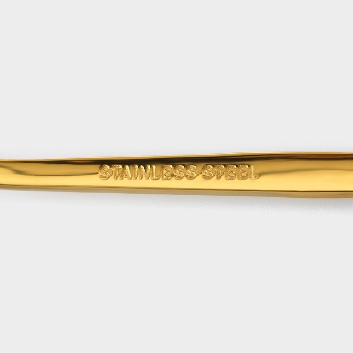 Набор чайных ложек из нержавеющей стали Magistro &laquo;Блинк&raquo;, длина 14,5 см, 6 шт, цвет золото