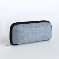 Футляр для очков на молнии, длина 17 см, цвет голубой Футляр для очков на молнии, длина 17 см, цвет голубой