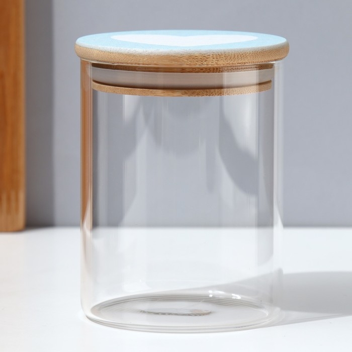 Банка для хранения сыпучих продуктов и круп &laquo;Готовь с любовью&raquo;, 450 мл