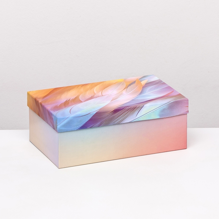 Коробка прямоугольная "Перья", 27 &times; 17 &times; 11 см