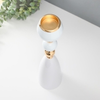 Подсвечник металл на 1 свечу "Белая лагуна" d=5 см золото 10х10х41 см Подсвечник металл на 1 свечу "Белая лагуна" d=5 см золото 10х10х41 см