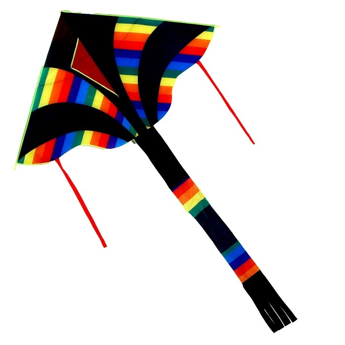 Воздушный змей &laquo;Радуга&raquo;, с леской, цвета МИКС