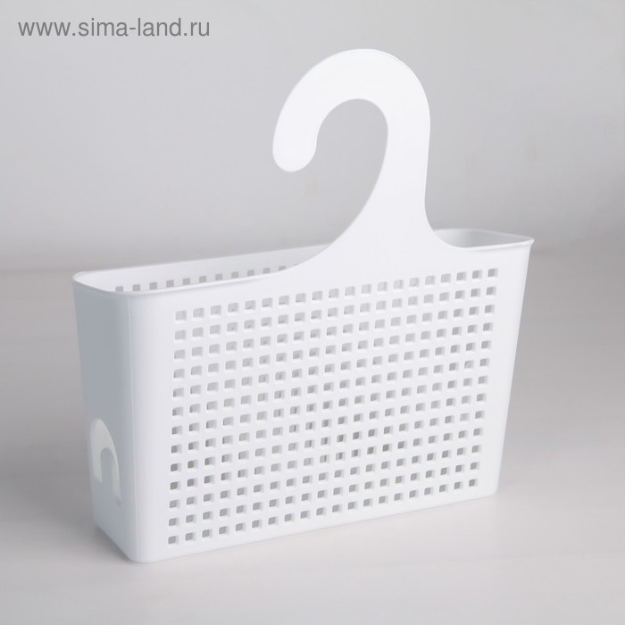 Корзина для хранения подвесная с петлёй &laquo;Лофт&raquo;, 24&times;9&times;26 см, цвет белый