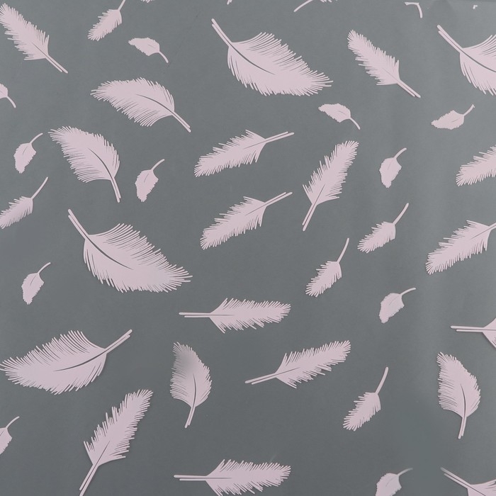 Пленка для цветов, матовая, Пленка для цветов, матовая,"Перья", розовый, 0,6 х 9м ±5%