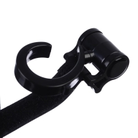 Крючок для сумок на коляску, пластиковый, вращается на 360°, на липучке, цвет черный Крючок для сумок на коляску, пластиковый, вращается на 360°, на липучке, цвет черный