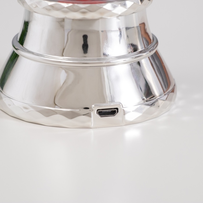 Лава лампа &laquo;Снеговик&raquo; LED 3хААА, USB серебро 6,5х8х23,7см