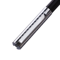 Ручка подарочная шариковая в кожзам футляре поворотная Винтаж корпус черный/серебро Ручка подарочная шариковая в кожзам футляре поворотная Винтаж корпус черный/серебро