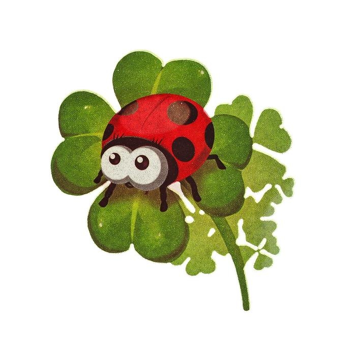 Термотрансфер &laquo;Божья коровка на трилистнике&raquo;, 11 х 10 см, набор 25 шт.