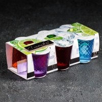 Набор стопок &laquo;Радуга&raquo;, 50 мл, 6 шт, форма МИКС