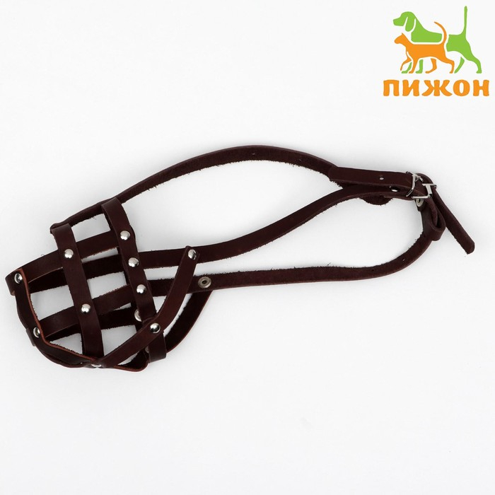 Намордник № 2, длина по носу 10 см, обхват морды 28 см, (лайка, щенок овчарки), коричневый Намордник № 2, длина по носу 10 см, обхват морды 28 см, (лайка, щенок овчарки), коричневый