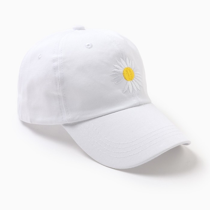 Кепка женская MINAKU Кепка женская MINAKU "Ромашка", цвет белый, р-р 54-56