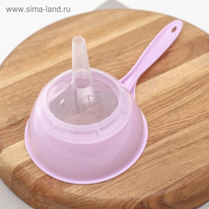 Воронка-сито пластиковая &laquo;Комбо&raquo;, 24,5&times;12&times;14,5 см, цвет МИКС