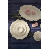 Блюдо фарфоровое овальное Magistro &laquo;Сюита&raquo;, 35,5&times;23,5 см, цвет белый