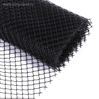 Сетка садовая, 1 &times; 10 м ячейка ромб 15 &times; 15 мм, пластиковая, чёрная, Greengo