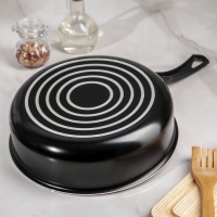 Сотейник Consul, 2,8 л, d=24 см, стеклянная крышка, пластиковая ручка, антипригарное покрытие, цвет чёрный Сотейник Consul, 2,8 л, d=24 см, стеклянная крышка, пластиковая ручка, антипригарное покрытие, цвет чёрный