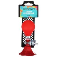 Клаксон GRAFFITI, стальной, цвет красный Клаксон GRAFFITI, стальной, цвет красный