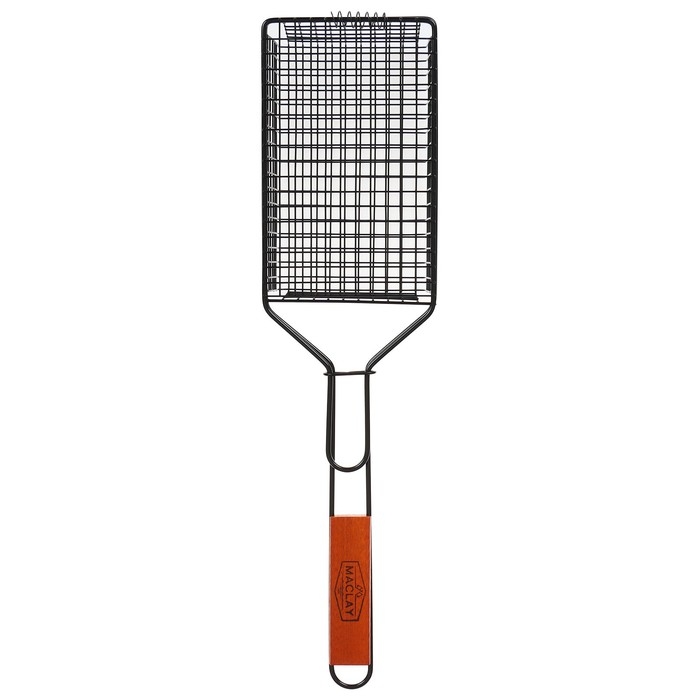 Корзина для барбекю maclay, 23 x 14 см, хромированная сталь, для мангала Корзина для барбекю maclay, 23 x 14 см, хромированная сталь, для мангала