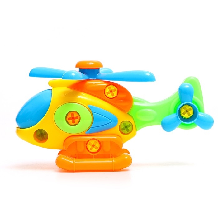 Конструктор винтовой &laquo;Вертолёт&raquo;, с отвёрткой, 18 деталей, МИКС