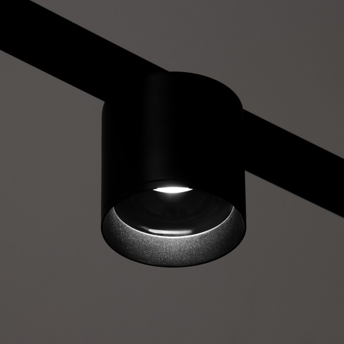 Светильник трековый SLIM Светильник трековый SLIM "Цилинр" LED 12Вт 3000K-6000К 48V CRI90 черный 8х8х7,5см