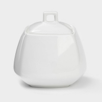 Сахарница фарфоровая с крышкой Wilmax Ilona, 340 мл, цвет белый