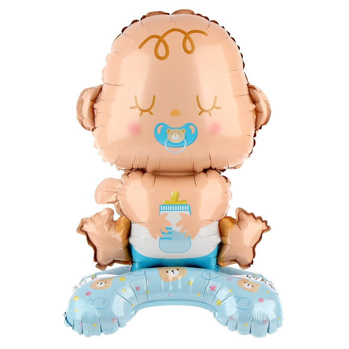 Шар фольгированный 25" &laquo;Мальчик-малыш&raquo; на подставке, под воздух