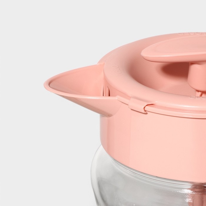 Кувшин для воды стеклянный для смешивания с венчиком Renga «Спиро», 1,6 л, 11,2×23,5 см, цвет розовый Кувшин для воды стеклянный для смешивания с венчиком Renga «Спиро», 1,6 л, 11,2×23,5 см, цвет розовый