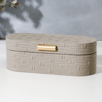 Шкатулка для украшений &laquo;Плетения&raquo; экокожа, набор 2 шт.