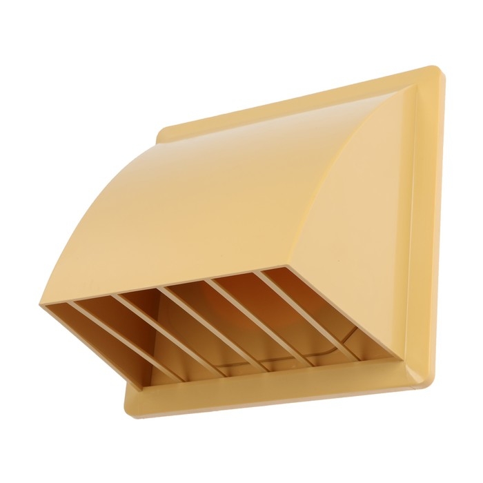 Выход стенной ZEIN, 170 х 170 мм, d=100 мм, с обратным клапаном, бежевый