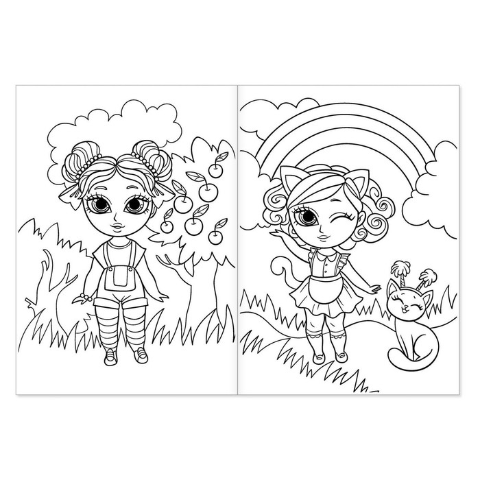 Раскраски для девочек набор &laquo;Принцессы&raquo;, 6 шт. по 16 стр., формат А4