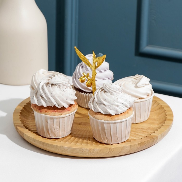 Блюдо для подачи &laquo;Древо&raquo;, d=24,5 см, бамбук