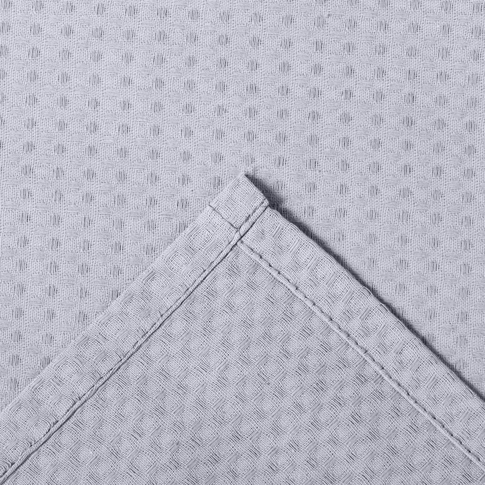 Полотенце вафельное банное &laquo;Экономь и Я&raquo;, 80х150 см, цвет серый