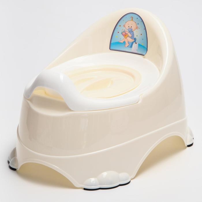 Детский горшок Бэйби-Комфорт, цвет молочный, наклейка МИКС Детский горшок Бэйби-Комфорт, цвет молочный, наклейка МИКС