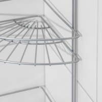 Полка угловая 3-х ярусная Slim, 25×18×45 см, цвет хром Полка угловая 3-х ярусная Slim, 25×18×45 см, цвет хром