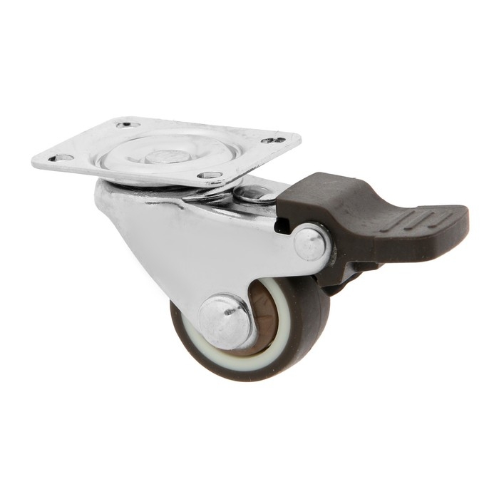 Колесо мебельное CAPPIO d=25,с стопором, поворотное, мягкий ход, покрытие TPR Колесо мебельное CAPPIO d=25,с стопором, поворотное, мягкий ход, покрытие TPR