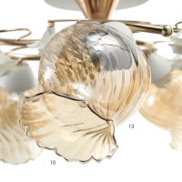 Люстра "Молла" 5хЕ27 40Вт бело-золотой 56х56х25 см BayerLux